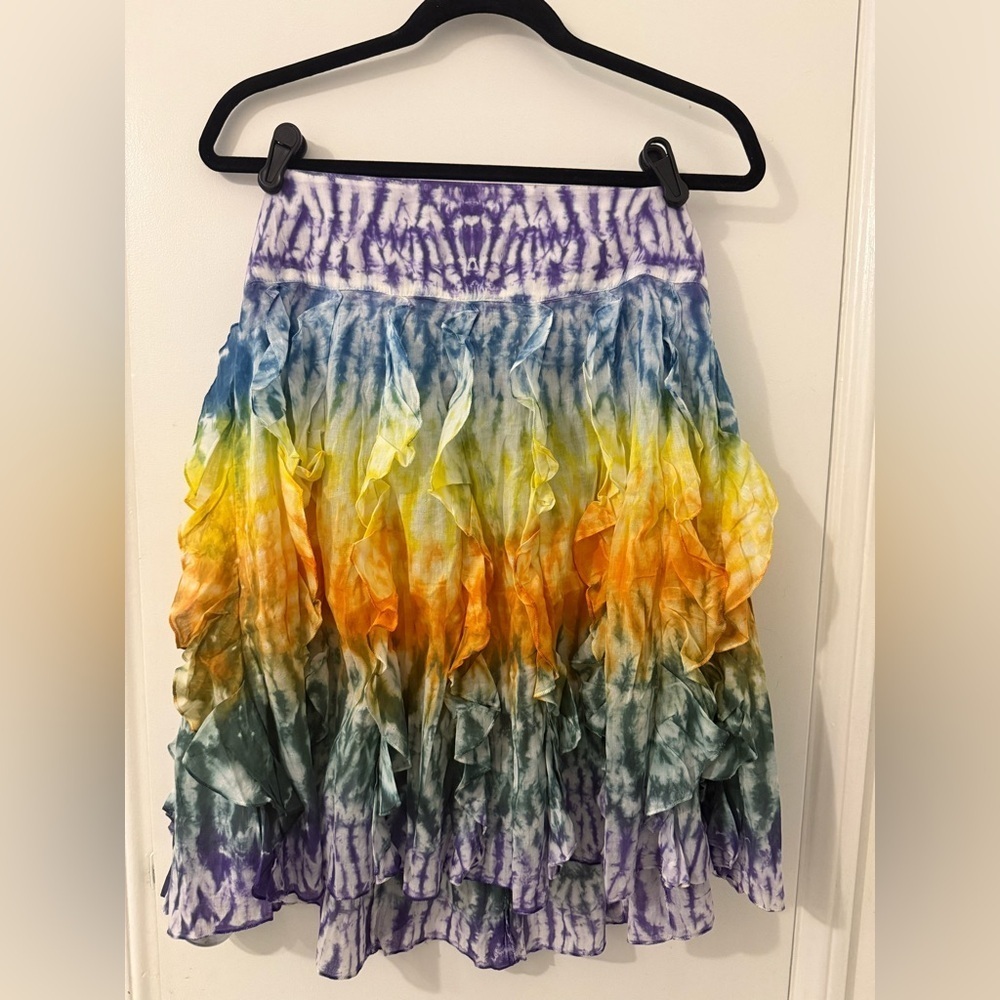 New Chaundry KC Tie-Dye Ruffle Skirt. Size Small